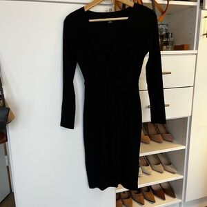 Club Monaco Black Long Sleeve Dress